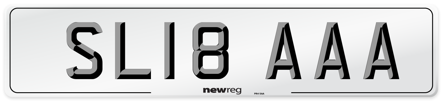 SL18 AAA Number Plate from New Reg